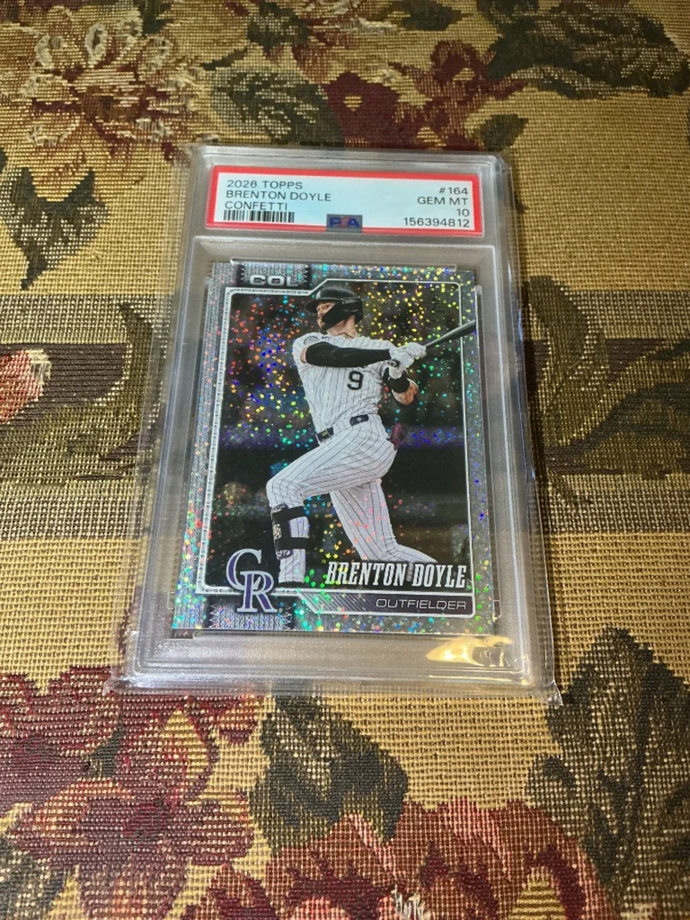 #164 Brenton Doyle 2026 Topps - Confetti graded Rookie card PSA 10